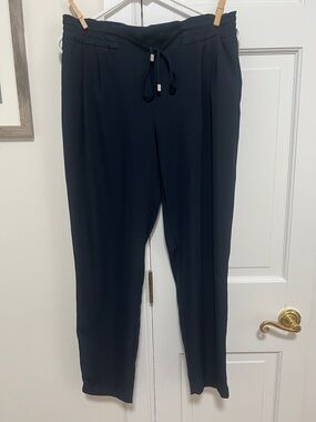 Women’s Navy Blue Drawstring Dress Pants